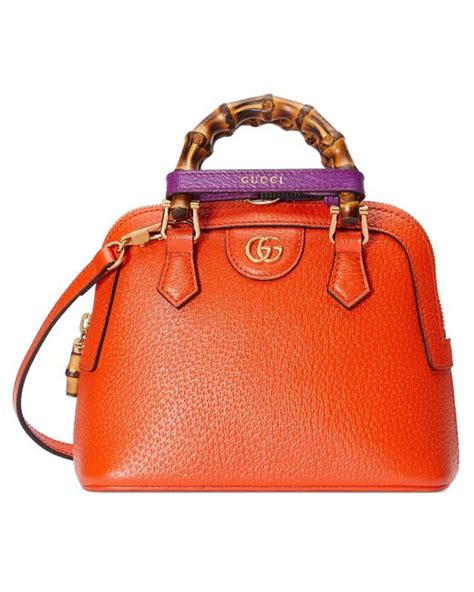 gucci orange purse|Gucci Diana mini tote bag in orange leather .